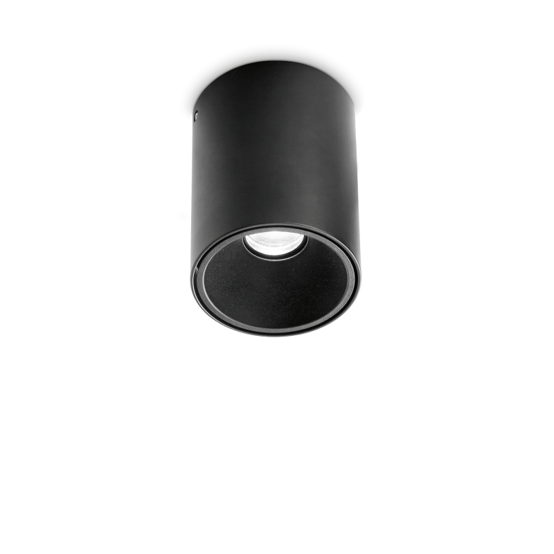 Ideal Lux NITRO PL ROUND D08 NERO 2700K Mod. 341798 Lampada Da Soffitto 1 Luce