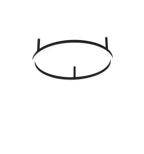 Ideal Lux ORACLE SLIM PL D050 ROUND 2700K ON-OFF BK Mod. 341880 Lampada Da Soffitto 1 Luce