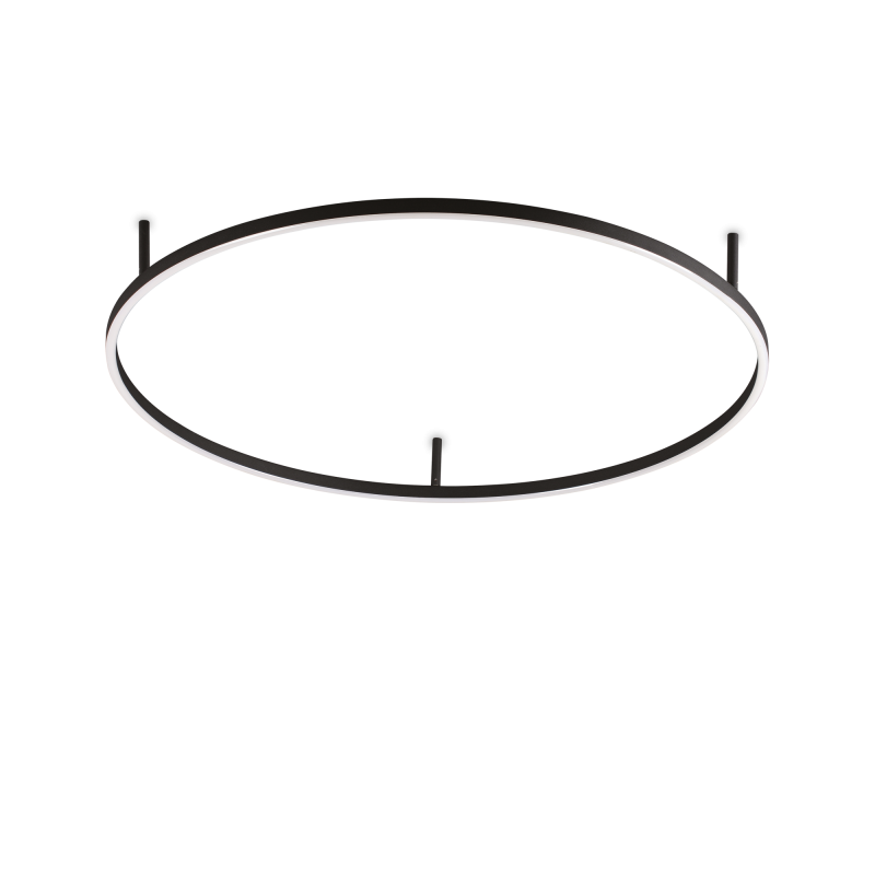 Ideal Lux ORACLE SLIM PL D090 ROUND 2700K ON-OFF BK Mod. 341965 Lampada Da Soffitto 1 Luce
