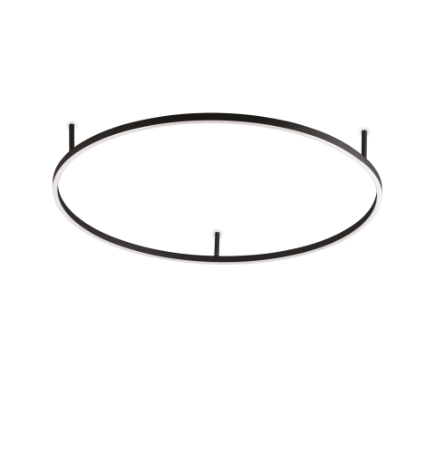 Ideal Lux ORACLE SLIM PL D090 ROUND 2700K ON-OFF BK Mod. 341965 Lampada Da Soffitto 1 Luce