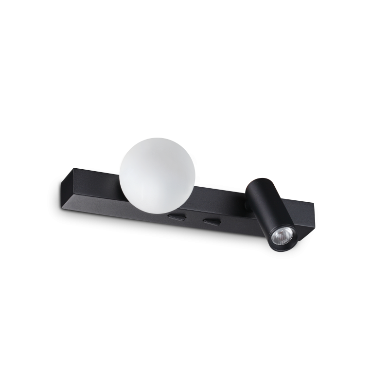 Ideal Lux PING PONG AP NERO Mod. 336664 Lampada Da Parete 2 Luci