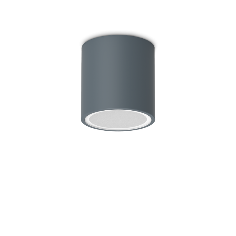 Ideal Lux TECHO PL1 ROUND D09 ANTRACITE Mod. 318110 Lampada Da Soffitto 1 Luce
