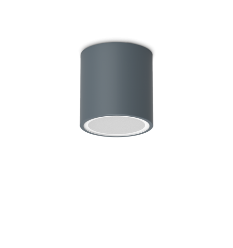Ideal Lux TECHO PL1 ROUND D09 ANTRACITE Mod. 318110 Lampada Da Soffitto 1 Luce