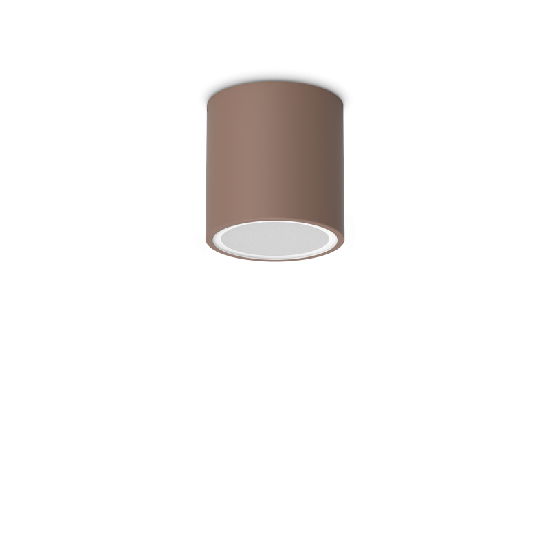 Ideal Lux TECHO PL1 ROUND D09 COFFEE Mod. 318134 Lampada Da Soffitto 1 Luce