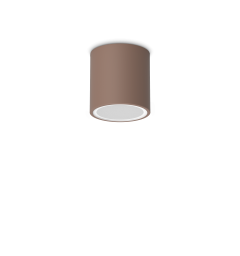 Ideal Lux TECHO PL1 ROUND D09 COFFEE Mod. 318134 Lampada Da Soffitto 1 Luce
