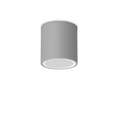 Ideal Lux TECHO PL1 ROUND D09 GRIGIO Mod. 342726 Lampada Da Soffitto 1 Luce