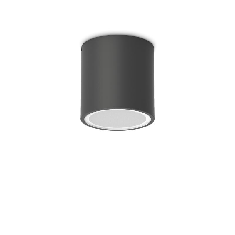 Ideal Lux TECHO PL1 ROUND D09 NERO Mod. 318141 Lampada Da Soffitto 1 Luce