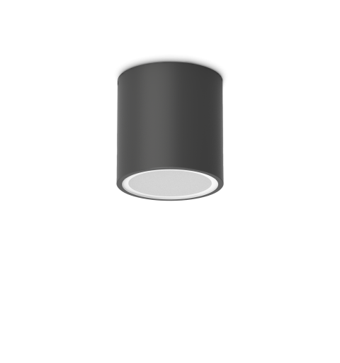 Ideal Lux TECHO PL1 ROUND D09 NERO Mod. 318141 Lampada Da Soffitto 1 Luce