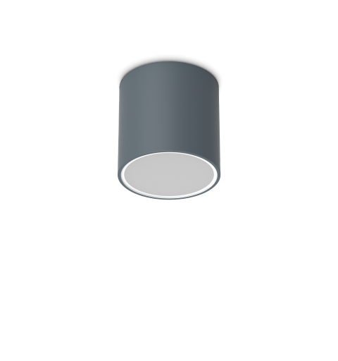 Ideal Lux TECHO PL1 ROUND D15 ANTRACITE Mod. 318103 Lampada Da Soffitto 1 Luce