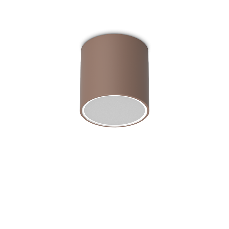 Ideal Lux TECHO PL1 ROUND D15 COFFEE Mod. 342696 Lampada Da Soffitto 1 Luce