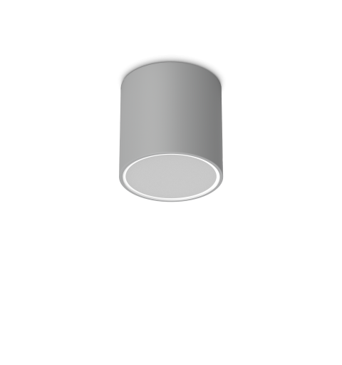 Ideal Lux TECHO PL1 ROUND D15 GRIGIO Mod. 342702 Lampada Da Soffitto 1 Luce