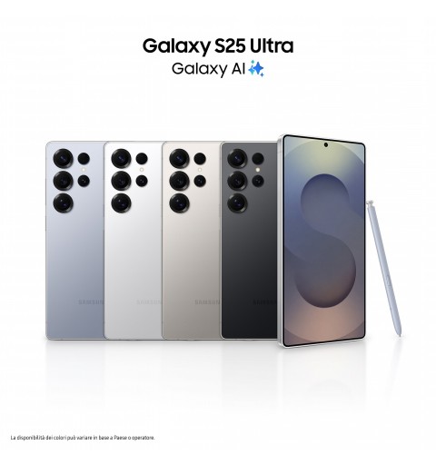 Samsung Galaxy S25 Ultra 17,5 cm (6.9") Double SIM Android 15 5G USB Type-C 12 Go 256 Go 5000 mAh Noir, Titane