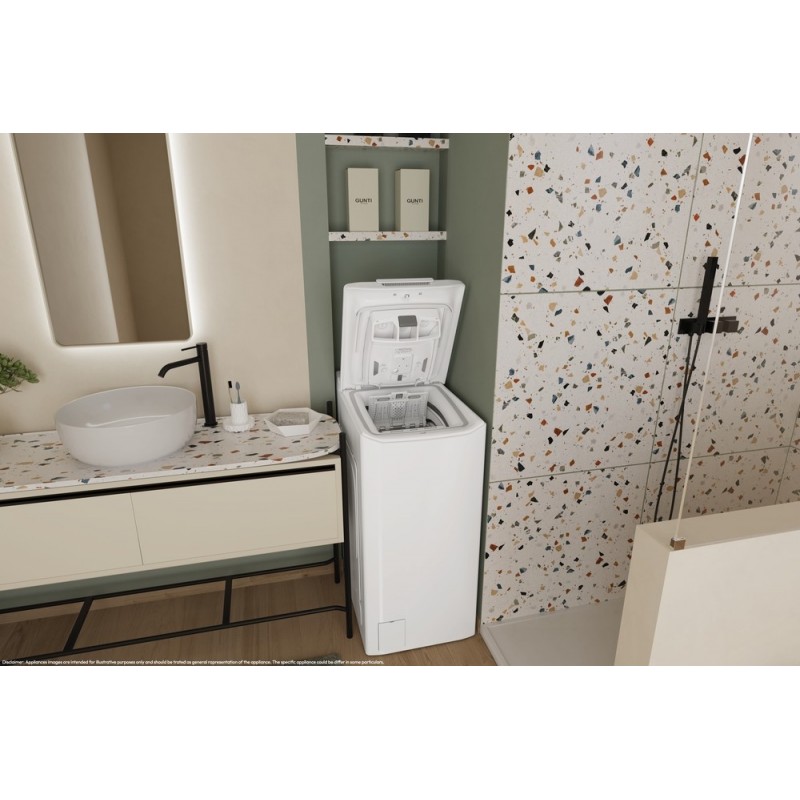 Candy TCA483D2-S lavatrice Caricamento dall'alto 8 kg 1400 Giri min Bianco
