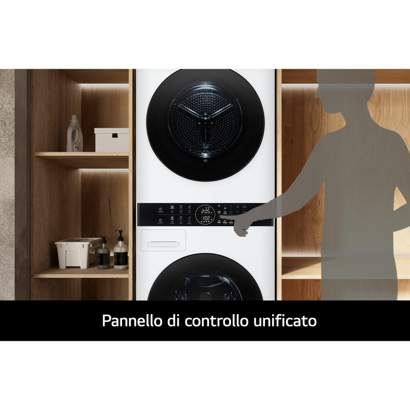 LG WT1210WWF lavadora-secadora Independiente Carga frontal Blanco A