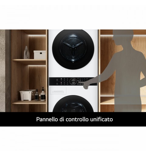 LG WT1210WWF lavadora-secadora Independiente Carga frontal Blanco A