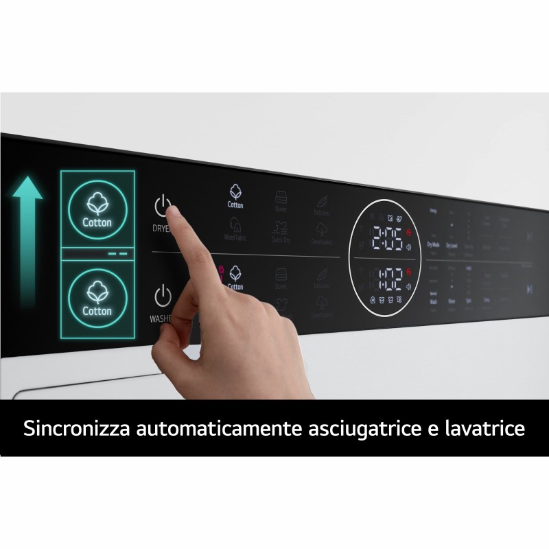 LG WT1210WWF lavadora-secadora Independiente Carga frontal Blanco A