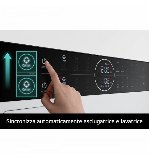 LG WT1210WWF lavadora-secadora Independiente Carga frontal Blanco A