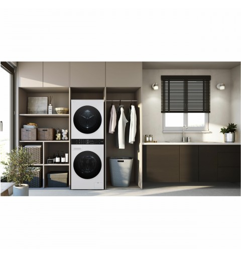 LG WT1210WWF lavadora-secadora Independiente Carga frontal Blanco A