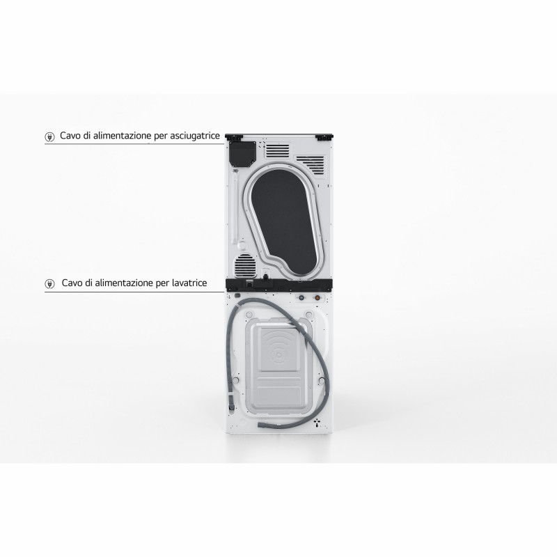 LG WT1210WWF lavadora-secadora Independiente Carga frontal Blanco A