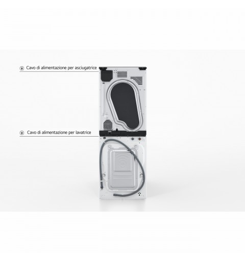 LG WT1210WWF washer dryer Freestanding Front-load White A