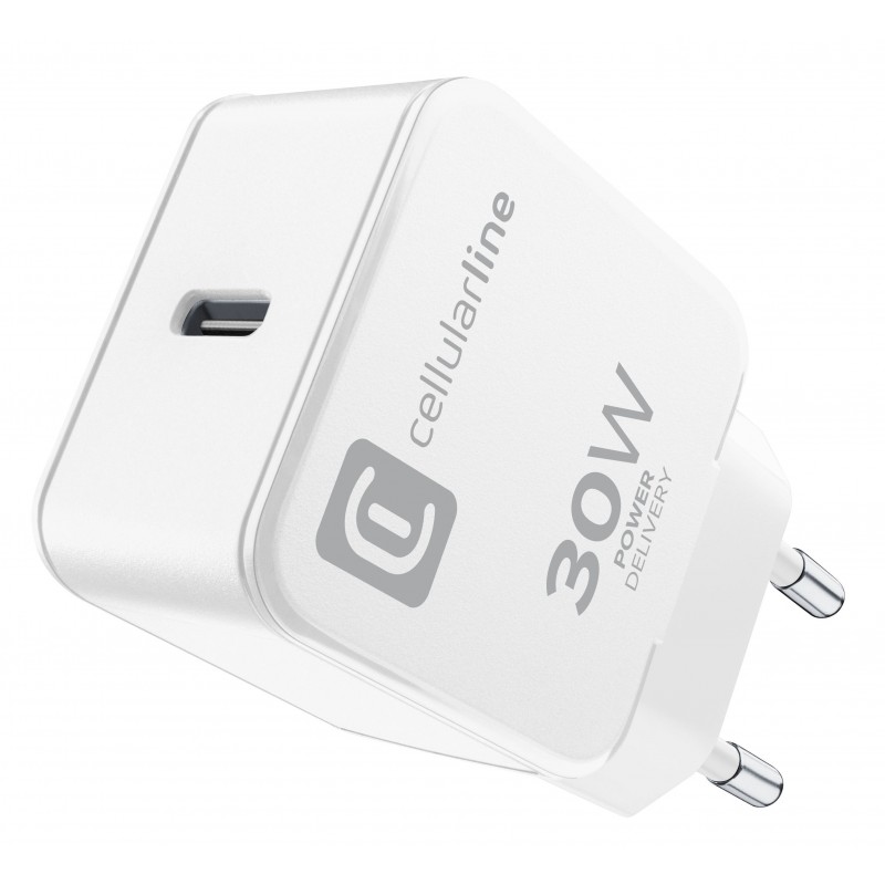Cellularline ACHGOOUSBCPD30WK mobile device charger Mobile phone, Smartphone, Tablet Black AC Indoor