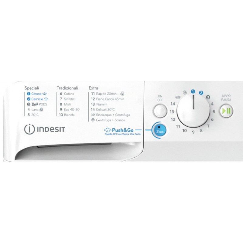 Indesit BWE 91497X WV IT machine à laver Charge avant 9 kg 1400 tr min Blanc