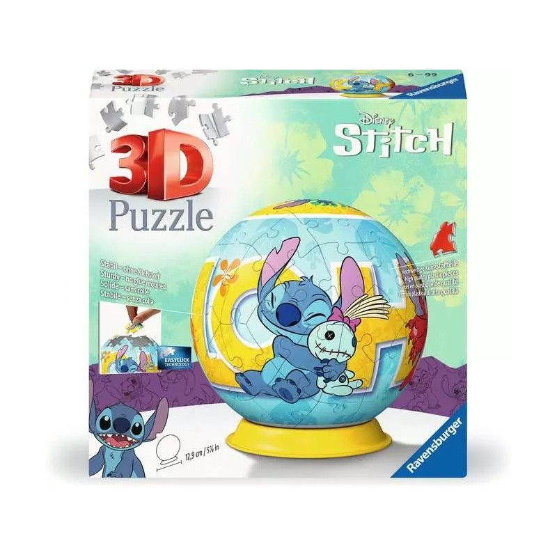 Ravensburger 3D Puzzle Ball Disney Stitch Puzle 3D 73 pieza(s) Dibujos