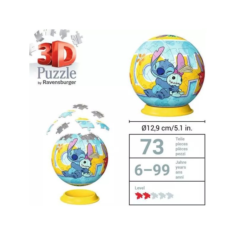 Ravensburger 3D Puzzle Ball Disney Stitch