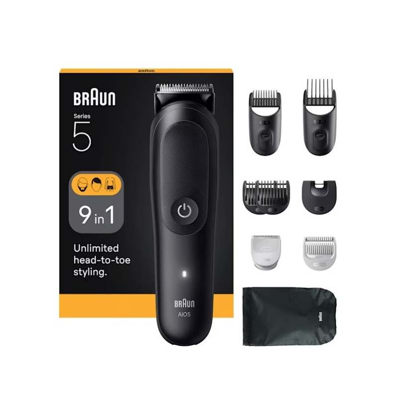 Braun AIO5540 tondeuse à cheveux Noir 14 Lithium-Ion (Li-Ion)