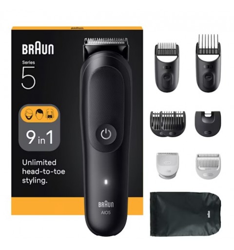 Braun AIO5540 Haarschneider -schermaschine Schwarz 14 Lithium-Ion (Li-Ion)