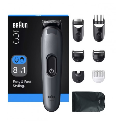 Braun AIO3540 cortadora de pelo y maquinilla Negro, Gris 14 Níquel-metal hidruro (NiMH)