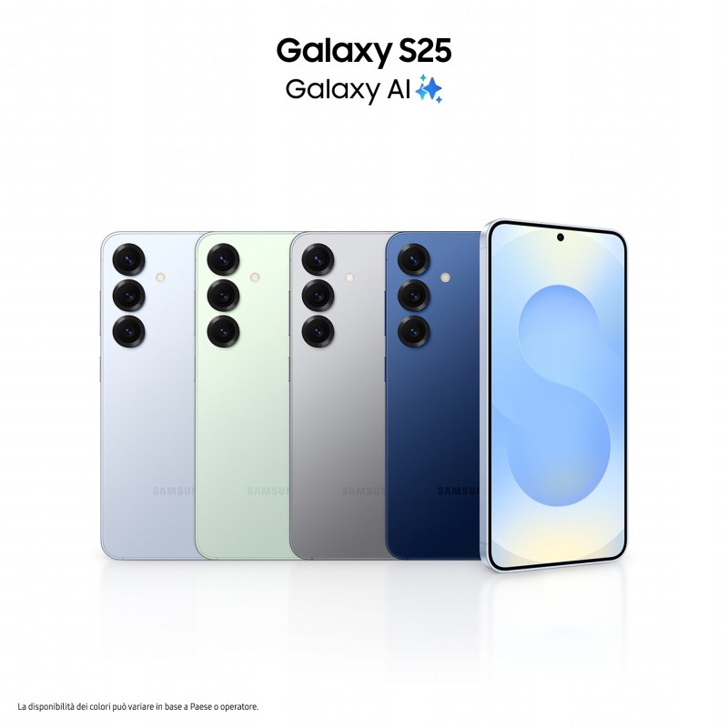 Samsung Galaxy S25 Smartphone AI, Display 6.2'' FHD+ Dynamic AMOLED 2X, Fotocamera 50MP, RAM 12GB, 128GB, 4.000 mAh, Icyblue