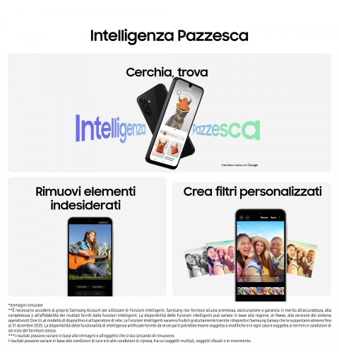 Samsung Galaxy A26 5G, Smartphone con Funzioni intelligenti, Display Super AMOLED 6.7”, 8GB RAM, 256GB, Batteria 5.000 mAh,