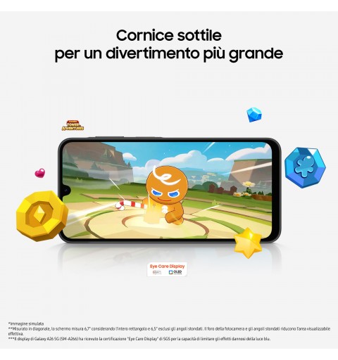 Samsung Galaxy A26 5G, Smartphone con Funzioni intelligenti, Display Super AMOLED 6.7”, 8GB RAM, 256GB, Batteria 5.000 mAh,
