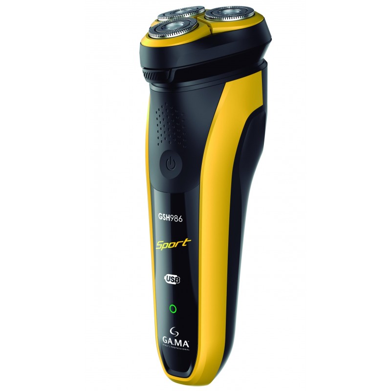 GA.MA GM0608 men's shaver Rotation shaver Trimmer Black, Yellow