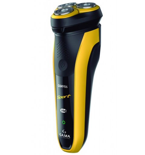 GA.MA GM0608 men's shaver Rotation shaver Trimmer Black, Yellow