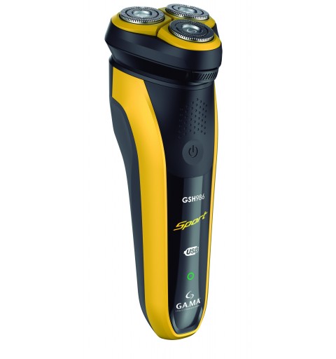 GA.MA GM0608 men's shaver Rotation shaver Trimmer Black, Yellow