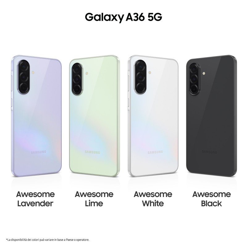 Samsung Galaxy A36 17 cm (6.7") Dual-SIM Android 15 5G USB Typ-C 8 GB 256 GB 5000 mAh Schwarz