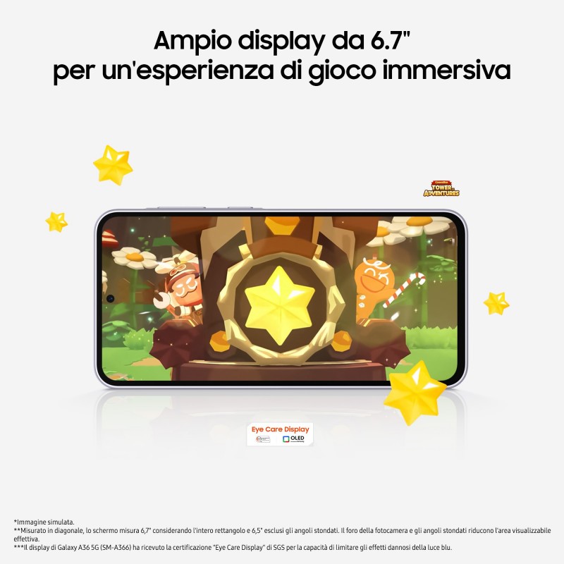 Samsung Galaxy A36 17 cm (6.7") Dual-SIM Android 15 5G USB Typ-C 8 GB 256 GB 5000 mAh Schwarz