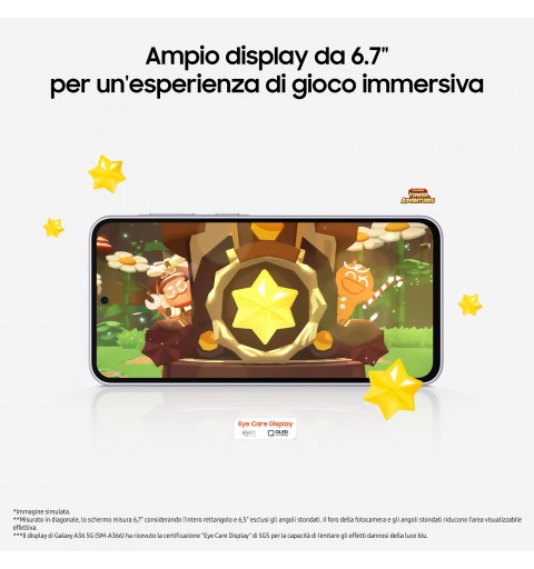 Samsung Galaxy A36 17 cm (6.7") Dual-SIM Android 15 5G USB Typ-C 8 GB 256 GB 5000 mAh Schwarz