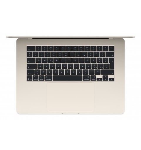Apple MacBook Air Apple M M4 Ordinateur portable 38,9 cm (15.3") 16 Go 256 Go SSD Wi-Fi 6E (802.11ax) macOS Sequoia Beige