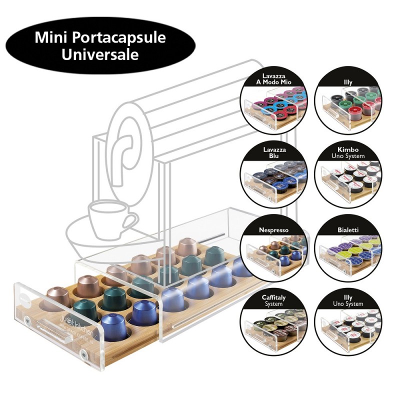 Macom 836 support de capsule de café Bois Transparent