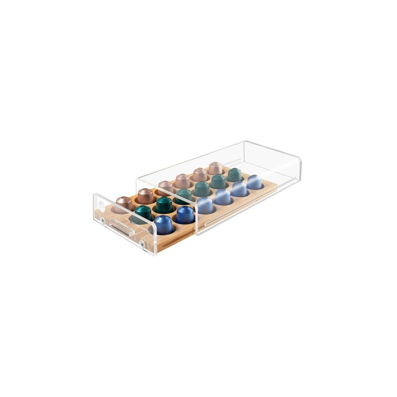 Macom 836 Kaffeekapselhalter Holz Transparent