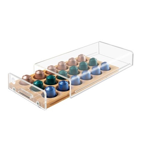 Macom 836 Kaffeekapselhalter Holz Transparent