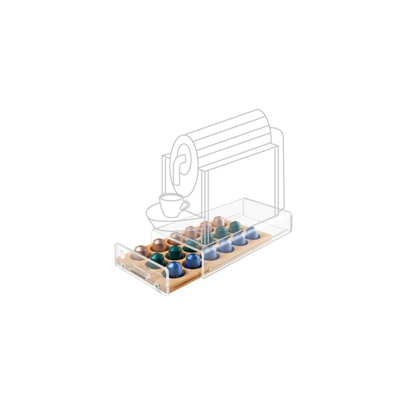 Macom 836 Kaffeekapselhalter Holz Transparent