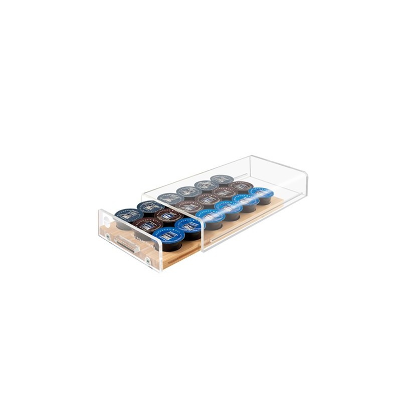 Macom 836 Kaffeekapselhalter Holz Transparent