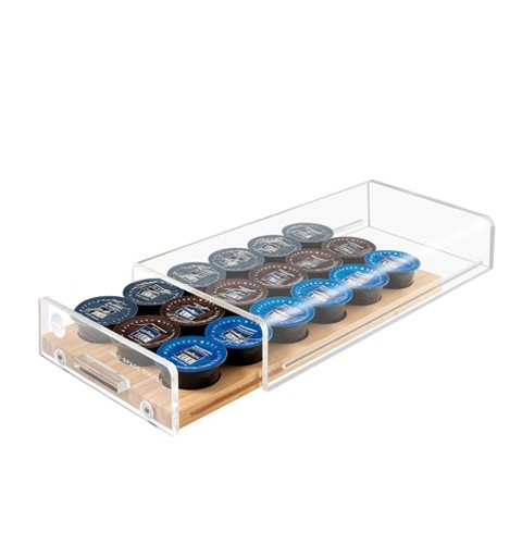 Macom 836 Kaffeekapselhalter Holz Transparent