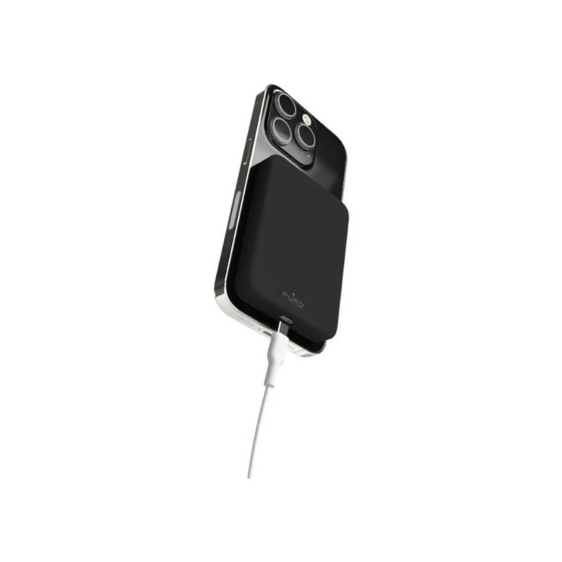 PURO Slim Power Mag Lithium Polymer (LiPo) 4000 mAh Kabelloses Aufladen Schwarz