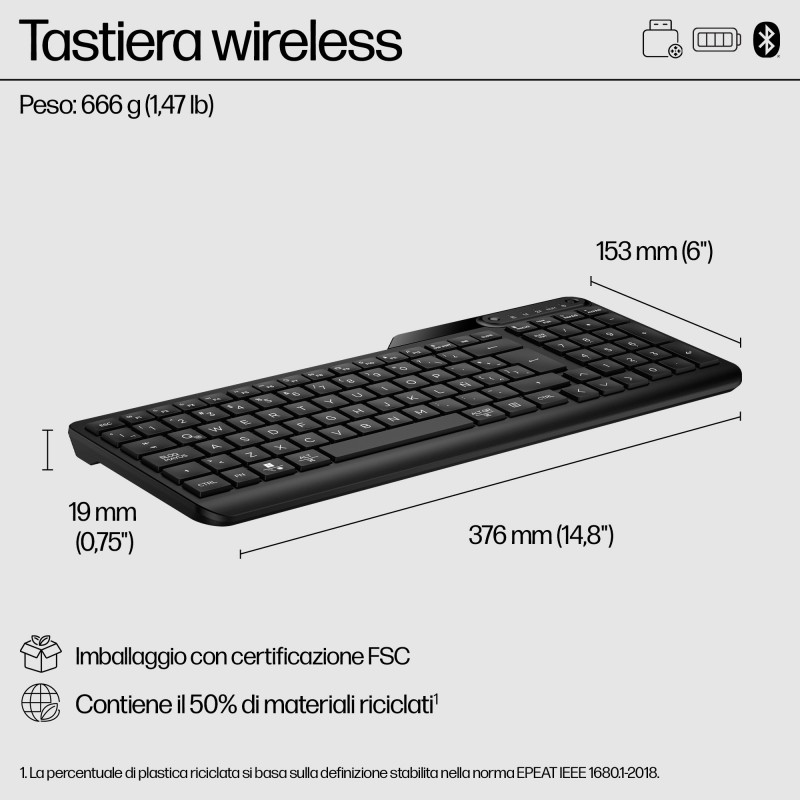 HP 475 Dual-Mode Wireless Keyboard