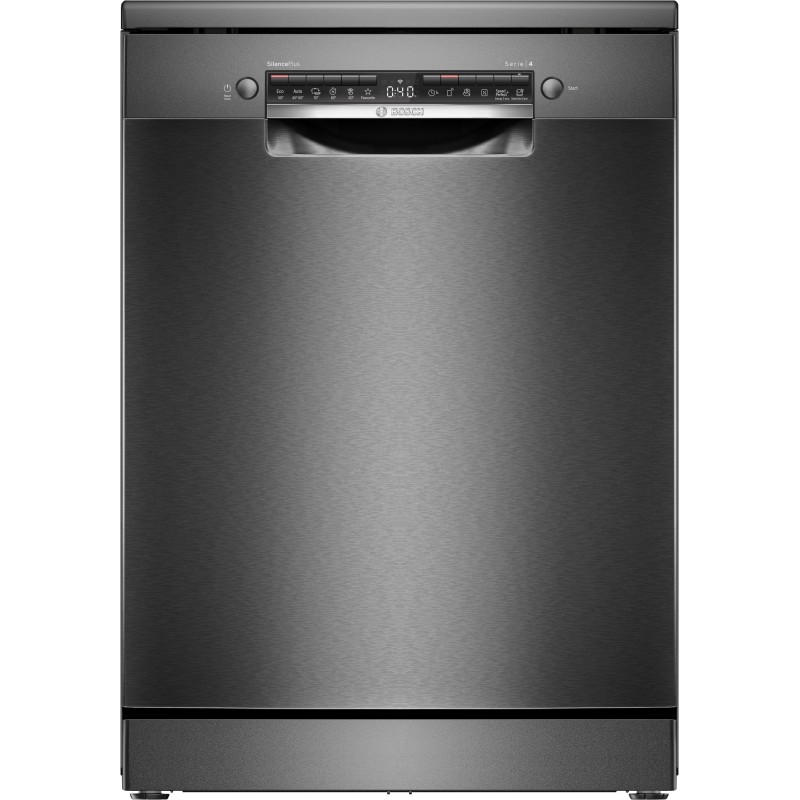 Bosch Serie 4 SMS4EMC06E Lavastoviglie da libera installazione 60 cm Acciaio nero Classe B